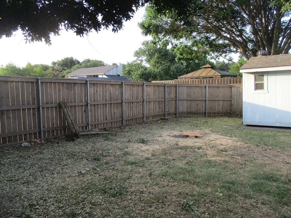 Cleared yard after professional tree removal in Valders